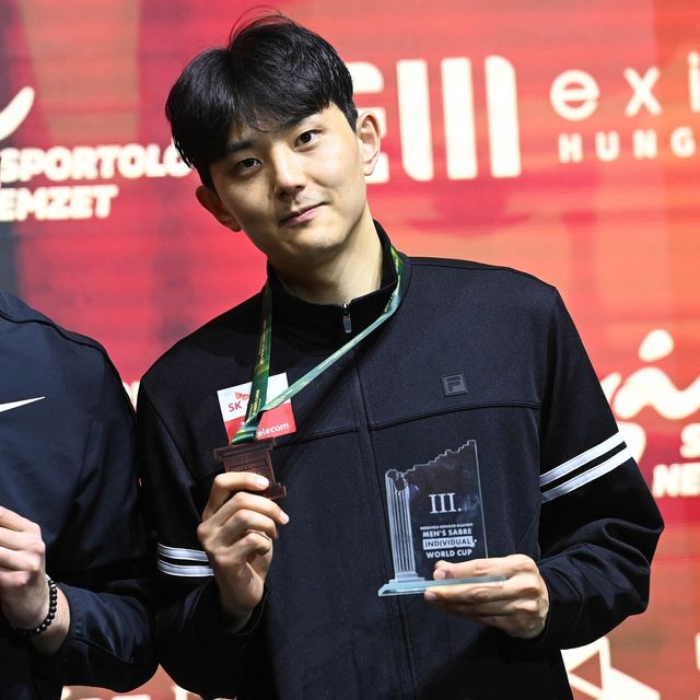 부다페스트 남자 사브르 월드컵 개인전 동메달 목에 건 하한솔