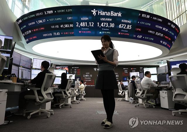 코스피 급락해 2,480대 마감