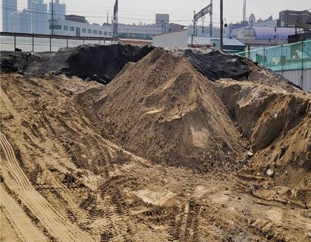 야적 방진 덮개 미설치 현장