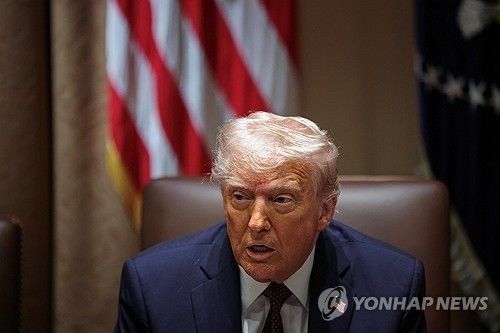 각료회의 주재하는 트럼프