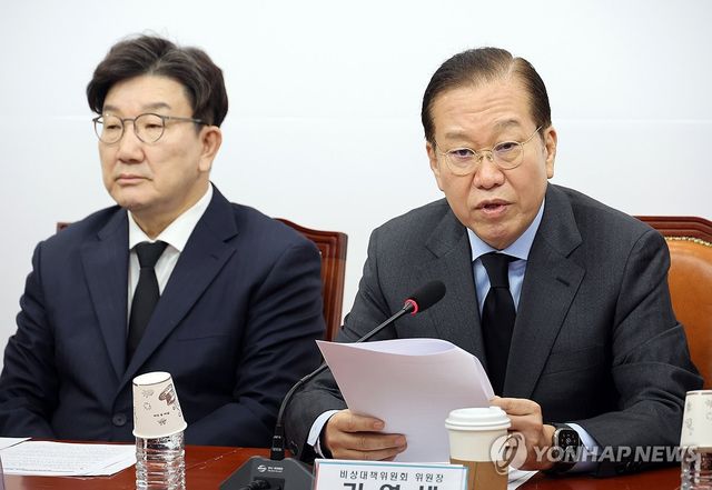 발언하는 권영세 비상대책위원장