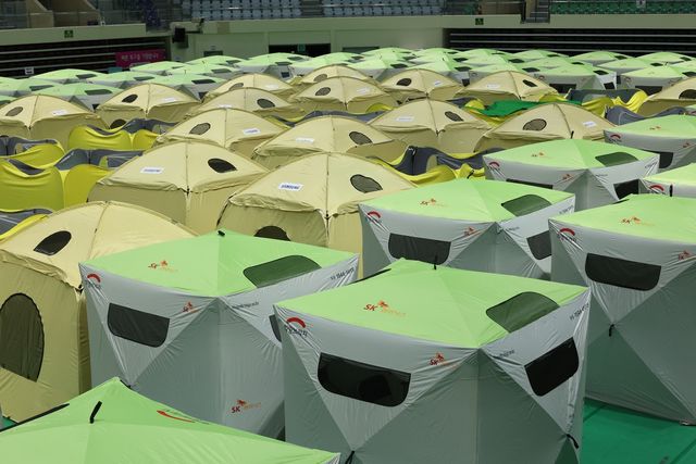 안동체육관 임시텐트