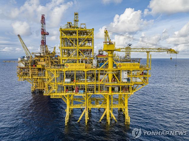 중국해양석유그룹의 시추 시설(사진은 기사 내용과 직접 관련 없음)