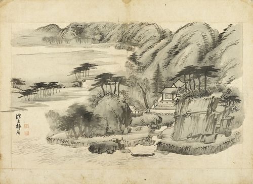 보물 계상정거(퇴우이선생진적첩), 조선, 1746년, 종이에 수묵, 25.4 x 40.0 cm[호암미술관 제공. 재판매 및 DB 금지]