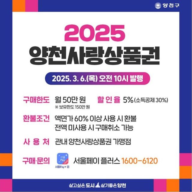 양천사랑상품권 발행