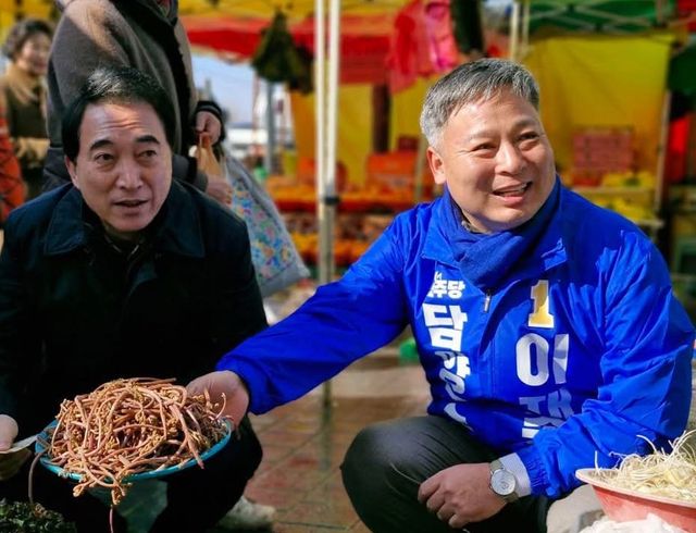 이재종(오른쪽) 더불어민주당 담양군수 재선거 예비후보