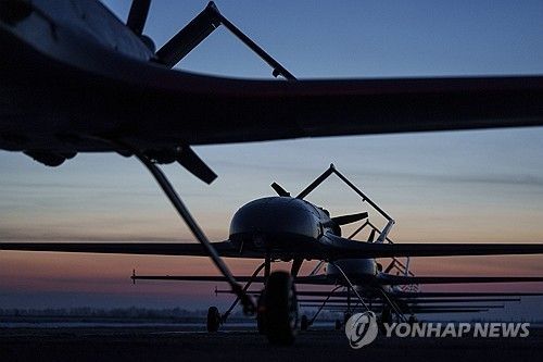 이륙을 앞둔 우크라이나군의 장거리 무인기 