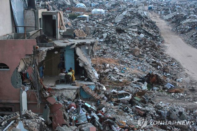 전쟁에 폐허 된 가자지구