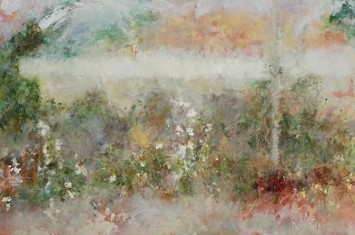 강명희, '접시꽃 蜀葵', 2023, 캔버스에 유채, 97x146㎝[서울시립미술관 제공. 재판매 및 DB 금지]