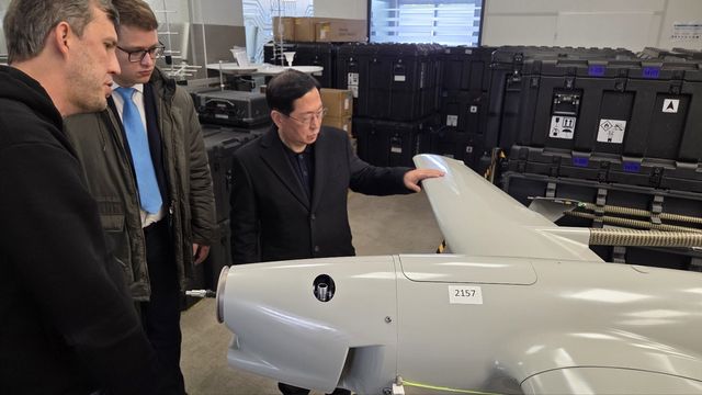 우크라이나 드론업체를 방문한 유용원 의원