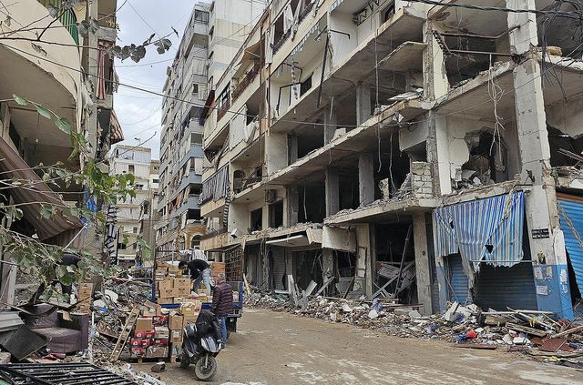 레바논 공습 피해 지역