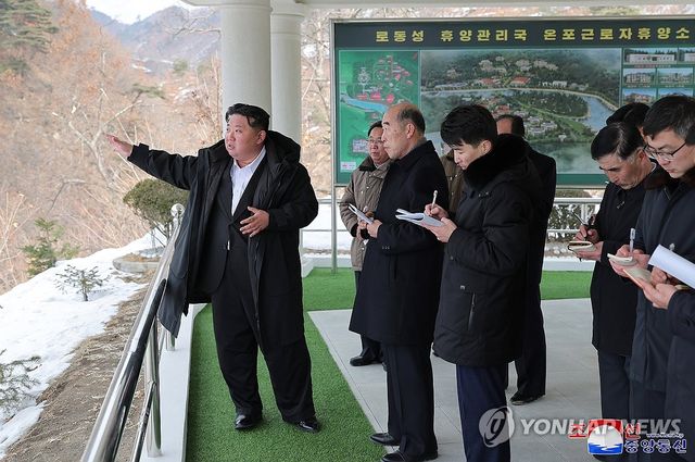 북한 김정은, 온포휴양소 신설공사 시찰