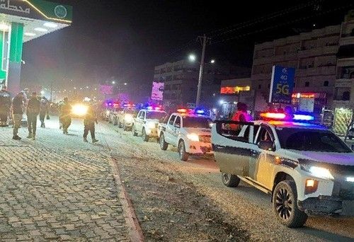 무력 충돌 지역으로 출동하는 시리아 보안당국 차량