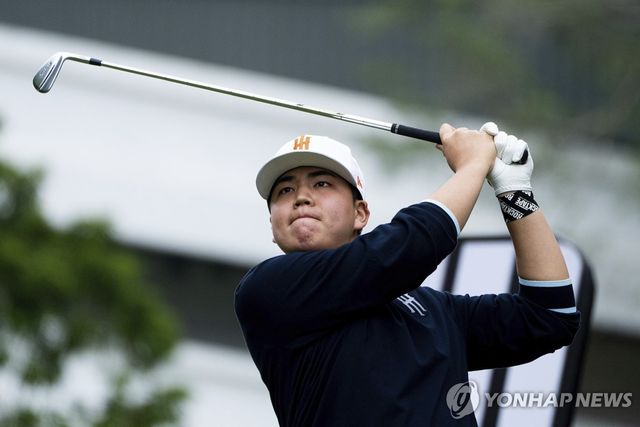 장유빈의 1라운드 경기 모습. 