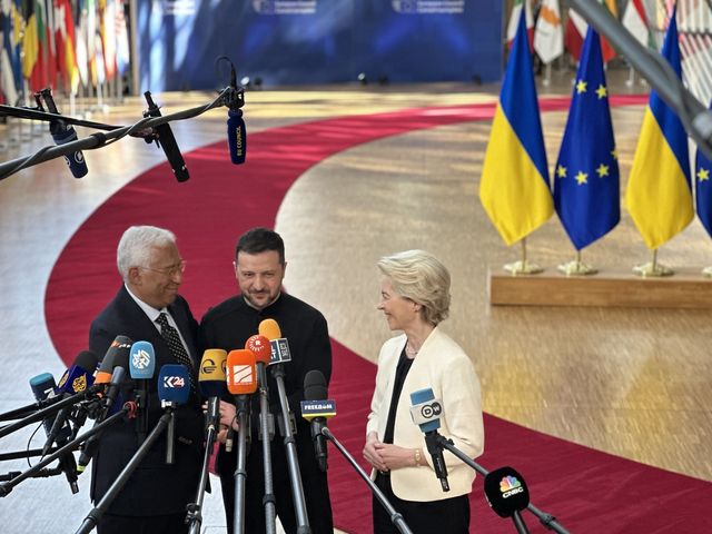 EU 지도부 환대받는 젤렌스키 대통령