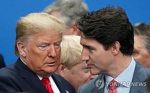 트럼프 대통령과 트뤼도 총리 