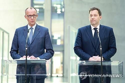 독일 기독민주당(CDU) 메르츠 대표와 사회민주당(SPD) 클링바일 대표