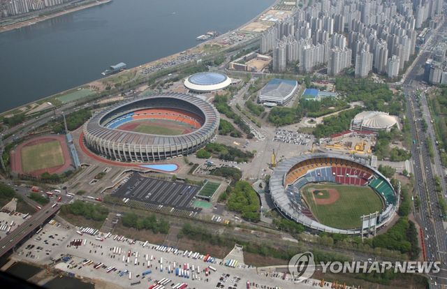 하늘에서 본 잠실종합운동장