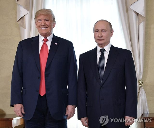 도널드 트럼프 미국 대통령과 블라디미르 푸틴 러시아 대통령 [EPA 연합뉴스 자료사진. 재판매 및 DB 금지]