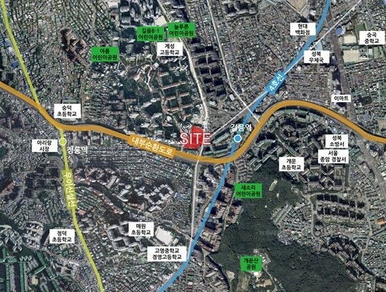 길음시장 시장 정비사업 위치도