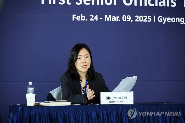 회의 결과 설명하는 외교부 심의관