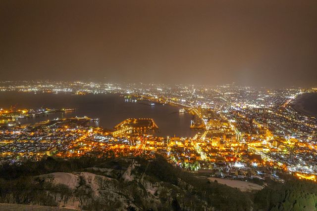 로프웨이를 타고 하코다테산에 올라가 내려다본 하코다테의 야경 [사진/권혁창 기자]