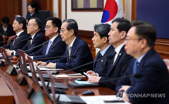 국무회의 발언하는 한덕수 권한대행