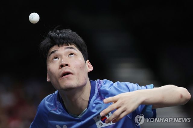 장우진의 경기 장면