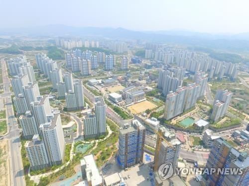 음성군과 진천군이 양분한 충북혁신도시 전경