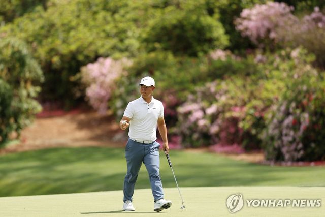 김주형의 1라운드 경기 모습
