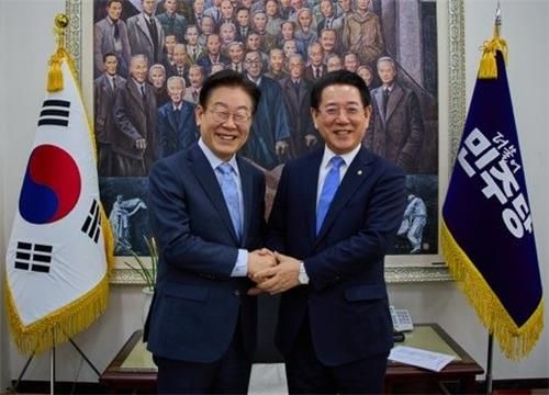 김영록 지사와 이재명 더불어민주당 대표