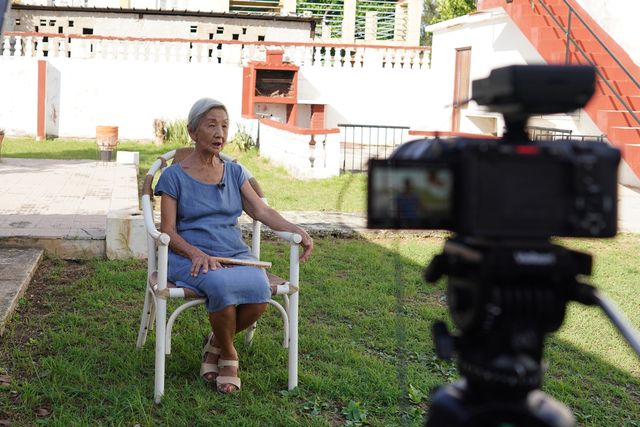 쿠바 이주 구술 채록 영상에 출연한 마르따 임 김 씨