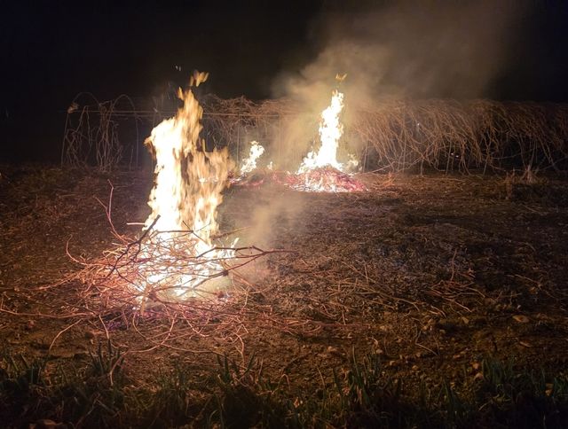 농업 부산물에서 발생한 화재