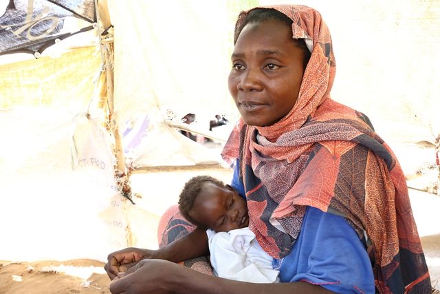 남수단 난민촌서 임시 거주하는 수단 난민