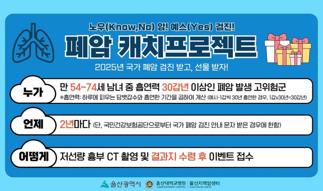 울산지역암센터 국가폐암검진 선물 이벤트