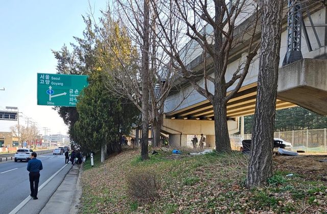 긴급정차 현장 인근의 모습