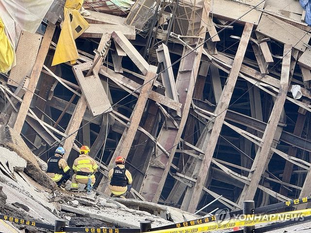 붕괴 발생한 광명 신안산선 지하터널 공사 현장