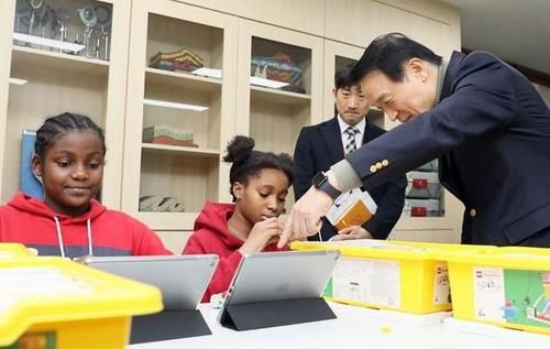 임태희 교육감 다문화 학생 방과 후 수업 참관