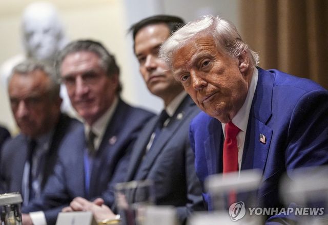 지난 10일 백악관 각료 회의 주재한 도널드 트럼프 대통령