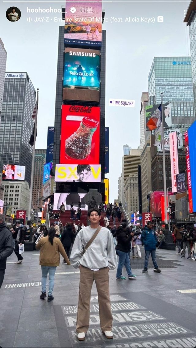 이동일인 11일 뉴욕에 도착해 타임스 스퀘어를 방문한 이정후