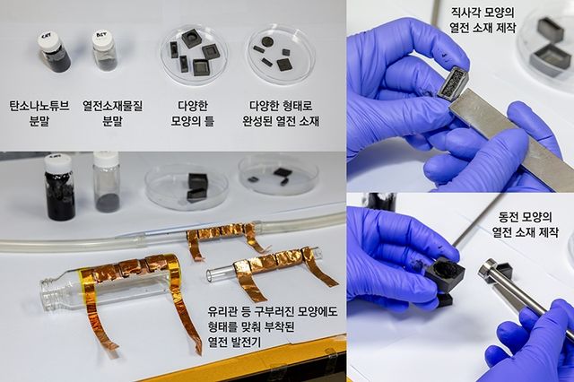 연구팀이 개발한 탄소나노튜브 기반 열전소재