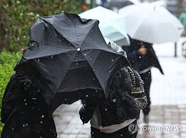 강풍에 우박까지