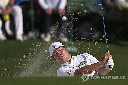 임성재의 벙커샷.