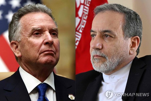 스티브 위트코프 미 중동 특사와 압바스 아락치 이란 외무장관