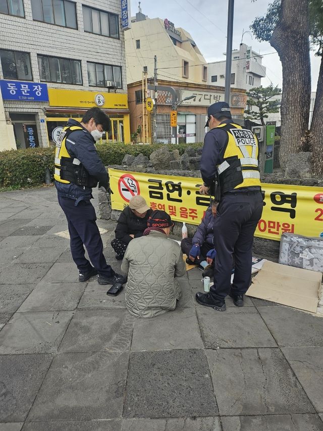 음주단속하는 제주자치경찰