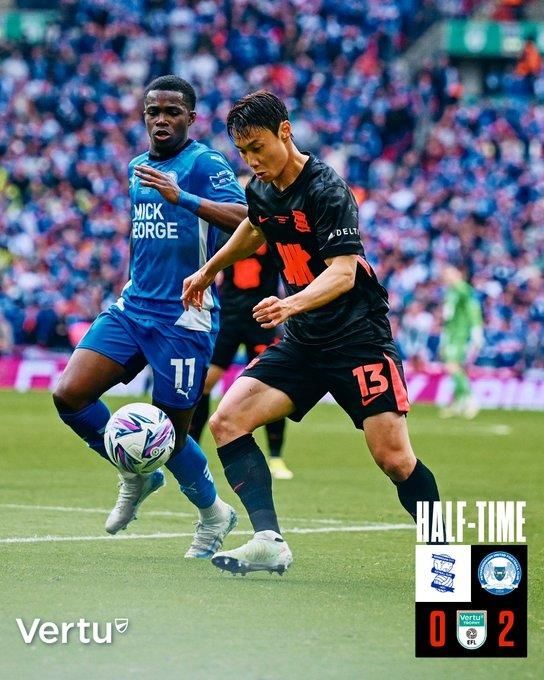 버밍엄 백승호의 경기 장면