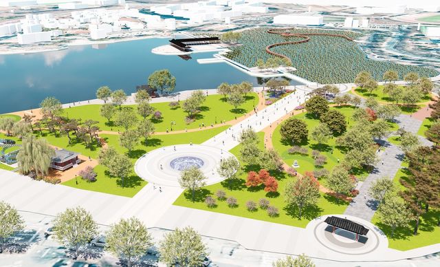 전주 덕진공원 열린광장 조감도