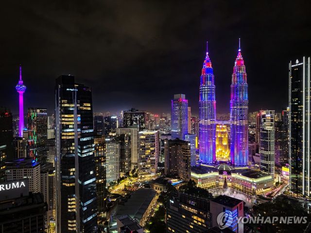 말레이시아 쿠알라품푸르 트윈타워 야경