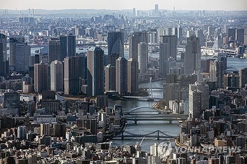 도쿄 마천루 모습 