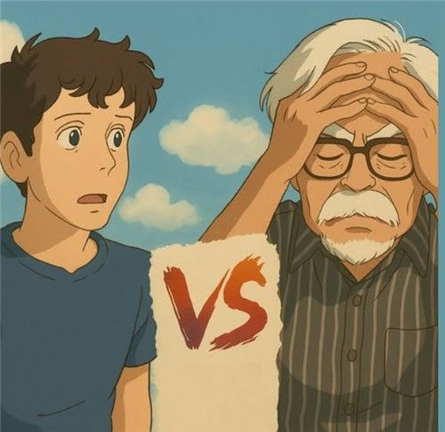 샘 올트먼 오픈AI CEO와 미야자키 하야오를 지브리 화풍으로 만든 사진